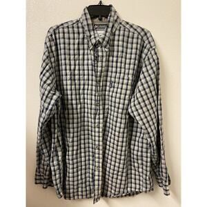 Front Pocket Columbia XCO Men’s Long Sleeve Plaid Button Down Shirt Size XL